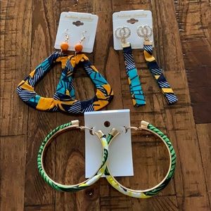 3/$10 NEW 3 pr earrings